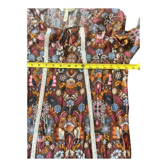 Matilda Jane floral lace trim bohemian dress M/L - Picture 9 of 9
